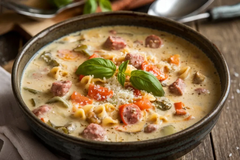 Creamy Parmesan Italian Sausage Soup