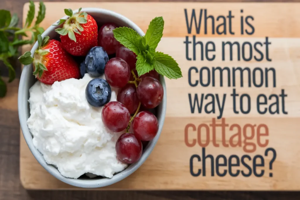 What is the most common way to eat cottage cheese?